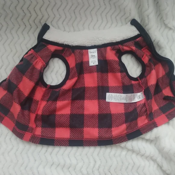 Carter's Baby Plaid Fleece Sleeper & Vest Set - Picture 4 of 10